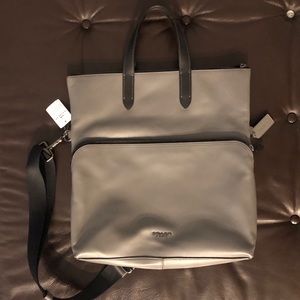 COACH Men’s NWT Foldover Satchel - Heather Grey